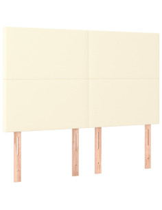 Testiere 4 pz Crema 72x5x78/88 cm in Similpelle 2