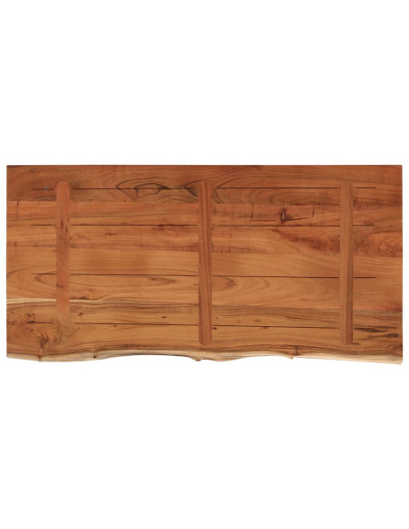 Piano Bagno 120x60x3,8 cm Rettangolare Legno Massello di Acacia