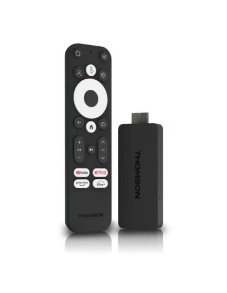 Thomson Google TV Streaming Stick 140 (fino a 4K), CHROMECAST INTEGRATO, 2GBSDRAM, 8GB Flash, Telecomando, Alimentatore