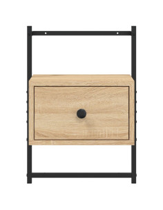 Comodini a Muro 2 pz Rovere Sonoma 35x30x51cm Legno Multistrato