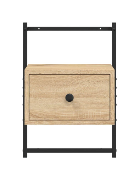 Comodini a Muro 2 pz Rovere Sonoma 35x30x51cm Legno Multistrato