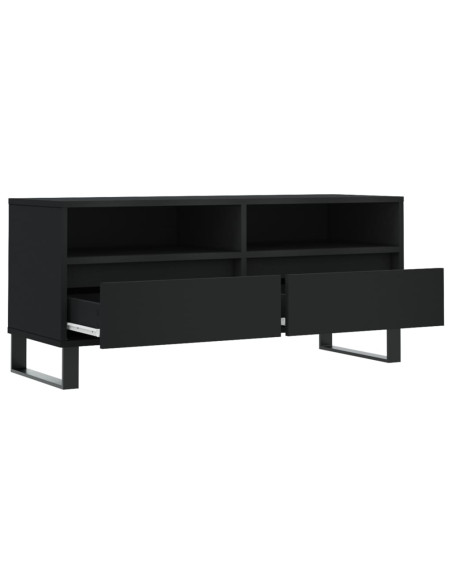 Mobile Porta TV Nero 100x34,5x44,5 cm in Legno Multistrato