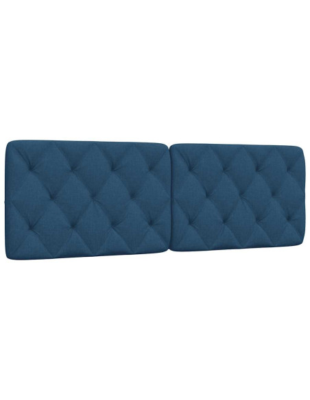 Cuscino Testiera Blu 160 cm in Tessuto