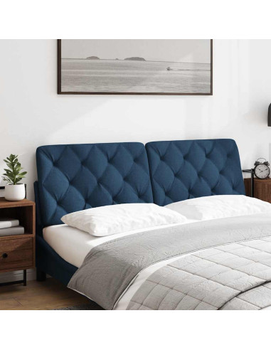 Cuscino Testiera Blu 160 cm in Tessuto