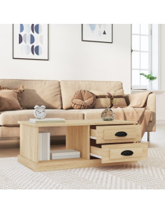Tavolino da Salotto Rovere Sonoma 90x50x35 cm Legno Multistrato 2