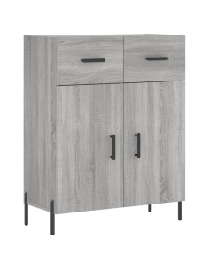 Credenza Grigio Sonoma 69,5x34x180 cm in Legno Multistrato