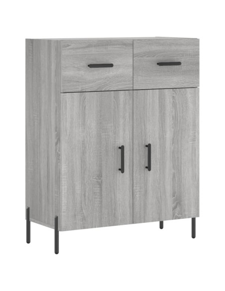 Credenza Grigio Sonoma 69,5x34x180 cm in Legno Multistrato