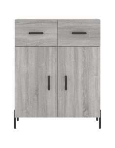Credenza Grigio Sonoma 69,5x34x180 cm in Legno Multistrato 2