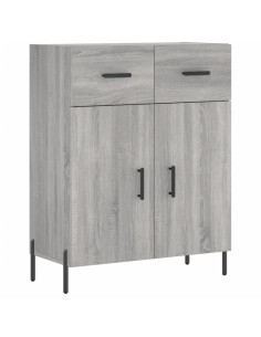 Credenza Grigio Sonoma 69,5x34x180 cm in Legno Multistrato
