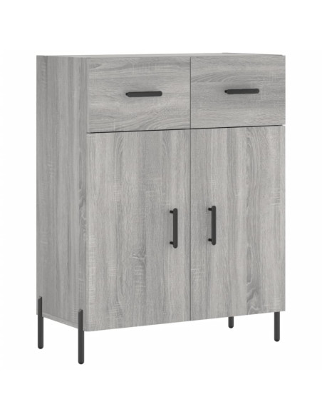 Credenza Grigio Sonoma 69,5x34x180 cm in Legno Multistrato