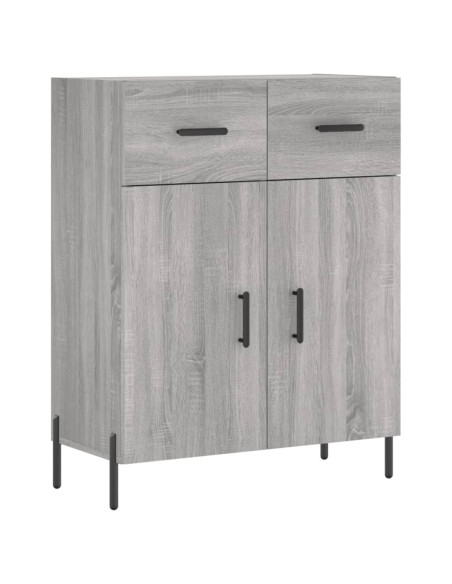 Credenza Grigio Sonoma 69,5x34x180 cm in Legno Multistrato
