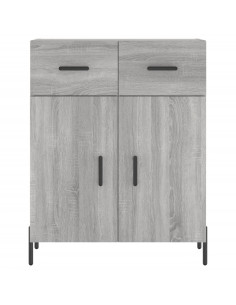 Credenza Grigio Sonoma 69,5x34x180 cm in Legno Multistrato 2
