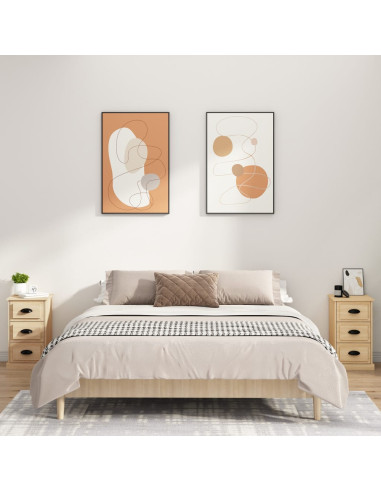 Comodino Rovere Sonoma 39x39x67 cm in Legno Multistrato