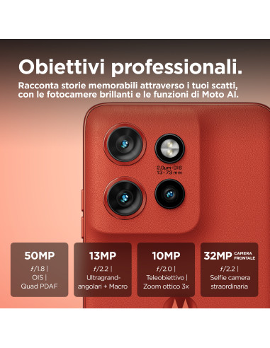 Motorola edge 50 Neo 16,1 cm (6.36") Doppia SIM Android 14 5G USB tipo-C 12 GB 512 GB 4310 mAh Rosso