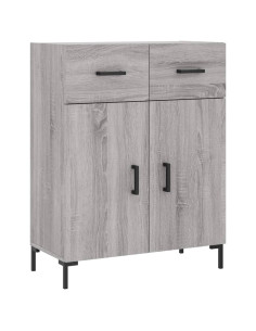 Credenza Grigio Sonoma 69,5x34x180 cm in Legno Multistrato 2
