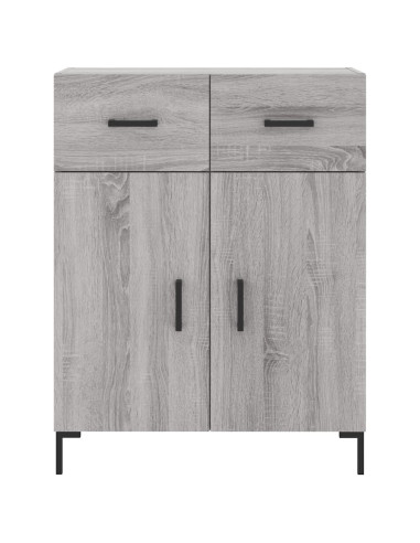 Credenza Grigio Sonoma 69,5x34x180 cm in Legno Multistrato