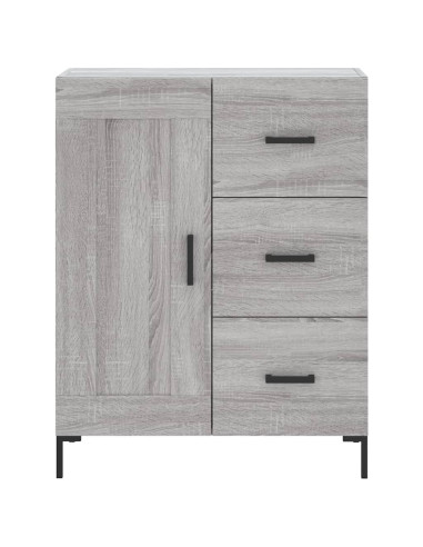 Credenza Grigio Sonoma 69,5x34x180 cm in Legno Multistrato