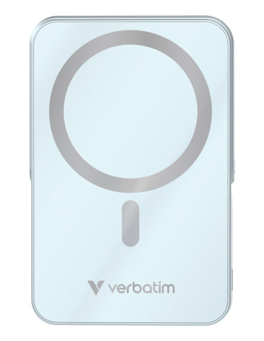 Verbatim Charge 'n' Go Magnetic Wireless Polimeri di litio (LiPo) 10000 mAh Carica wireless Blu