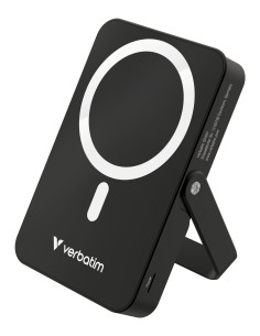 Verbatim Charge 'n' Go Magnetic Wireless Polimeri di litio (LiPo) 10000 mAh Carica wireless Nero