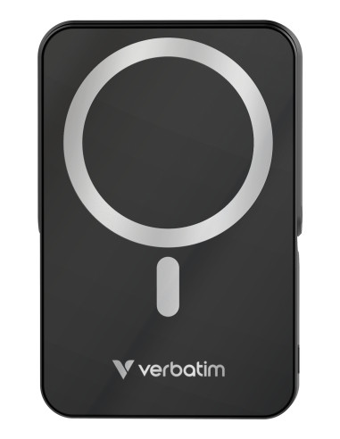 Verbatim Charge 'n' Go Magnetic Wireless Polimeri di litio (LiPo) 10000 mAh Carica wireless Nero