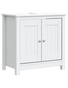 Mobile Lavabo da Bagno BERG Bianco 60x34x59 cm Massello Pino