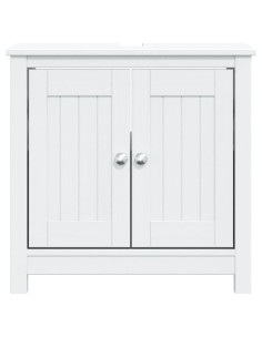 Mobile Lavabo da Bagno BERG Bianco 60x34x59 cm Massello Pino 2