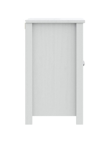 Mobile Lavabo da Bagno BERG Bianco 60x34x59 cm Massello Pino