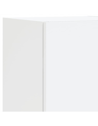 Set Mobili TV a Muro 7 pz con Luci LED Bianco