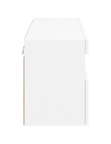 Mobile TV a Parete con Luci LED Bianco 100x30x40 cm