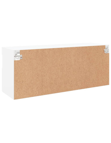 Mobile TV a Parete con Luci LED Bianco 100x30x40 cm