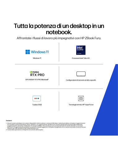 HP ZBook Fury G1i 16 inch Mobile Workstation PC Wolf Pro Security Edition Intel Core Ultra 7 255HX Workstation mobile 40,6 cm (1