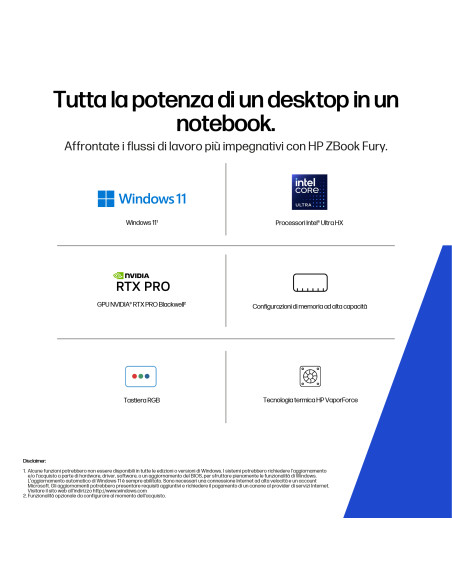 HP ZBook Fury G1i 16 inch Mobile Workstation PC Wolf Pro Security Edition Intel Core Ultra 7 255HX Workstation mobile 40,6 cm (1