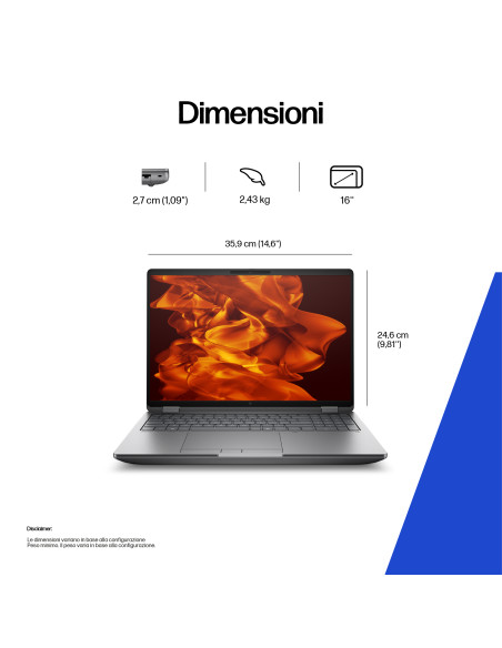 HP ZBook Fury G1i 16 inch Mobile Workstation PC Wolf Pro Security Edition Intel Core Ultra 7 255HX Workstation mobile 40,6 cm (1