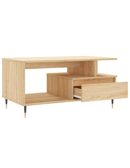 Tavolino da Salotto Rovere Sonoma 90x49x45 cm Legno Multistrato