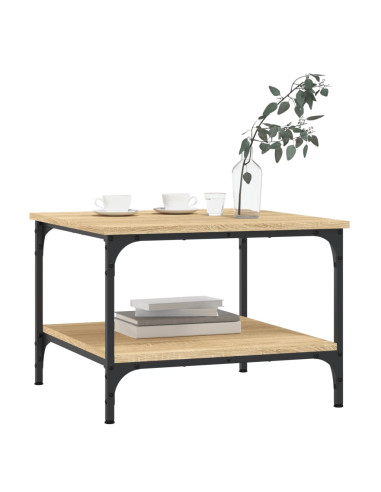 Tavolino da Salotto Rovere Sonoma 55x55x40 cm Legno Multistrato