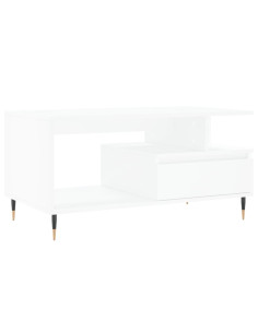 Tavolino da Salotto Bianco 90x49x45 cm in Legno Multistrato 2
