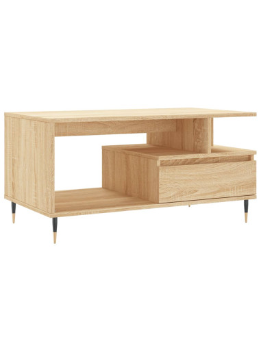 Tavolino da Salotto Rovere Sonoma 90x49x45 cm Legno Multistrato