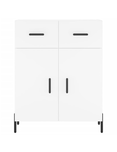 Credenza Bianca 69,5x34x180 cm in Legno Multistrato