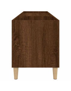 Mobile Porta Dischi Rovere Marrone 121x38x48 Legno Multistrato