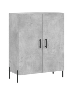 Credenza Grigio Cemento 69,5x34x180 cm in Legno Multistrato 2