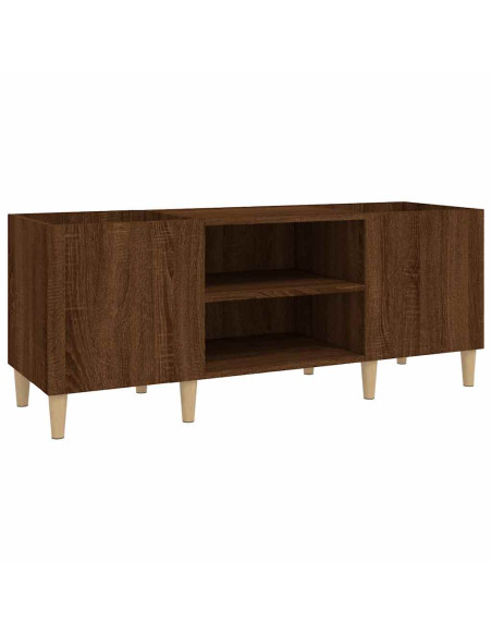 Mobile Porta Dischi Rovere Marrone 121x38x48 Legno Multistrato