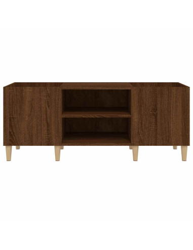Mobile Porta Dischi Rovere Marrone 121x38x48 Legno Multistrato