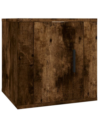 Set di Mobili Porta TV 7 pz Rovere Fumo in Legno Multistrato