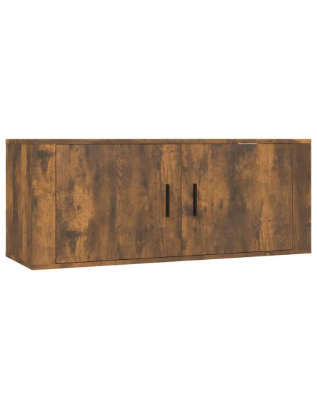 Set di Mobili Porta TV 6 pz Rovere Fumo in Legno Multistrato
