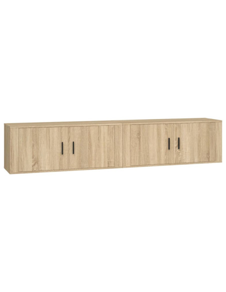 Mobili Porta TV a Parete 2 pz Rovere Sonoma 100x34,5x40 cm