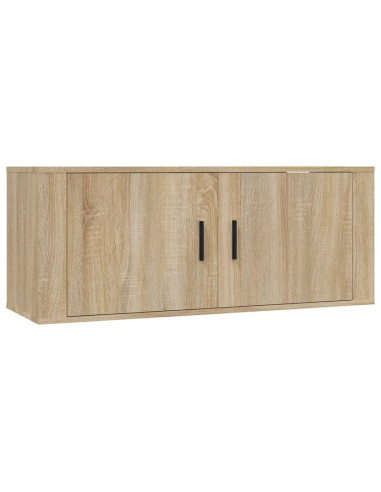 Mobili Porta TV a Parete 2 pz Rovere Sonoma 100x34,5x40 cm