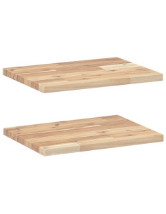 Mensole da Parete 2 pz 60x30x2 cm Legno Acacia Non Trattato