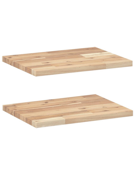Mensole da Parete 2 pz 60x30x2 cm Legno Acacia Non Trattato