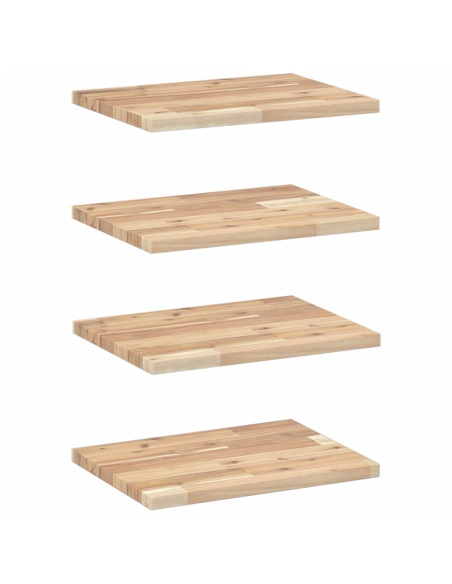 Mensole da Parete 4 pz 60x30x2 cm Legno Acacia Non Trattato