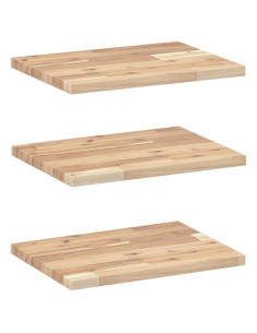 Mensole da Parete 3 pz 60x30x2 cm Legno Acacia Non Trattato
